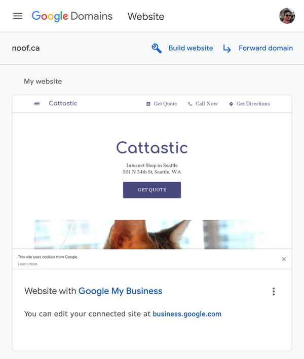 Thumbnail for Google Domains - Google My Business Website Integration